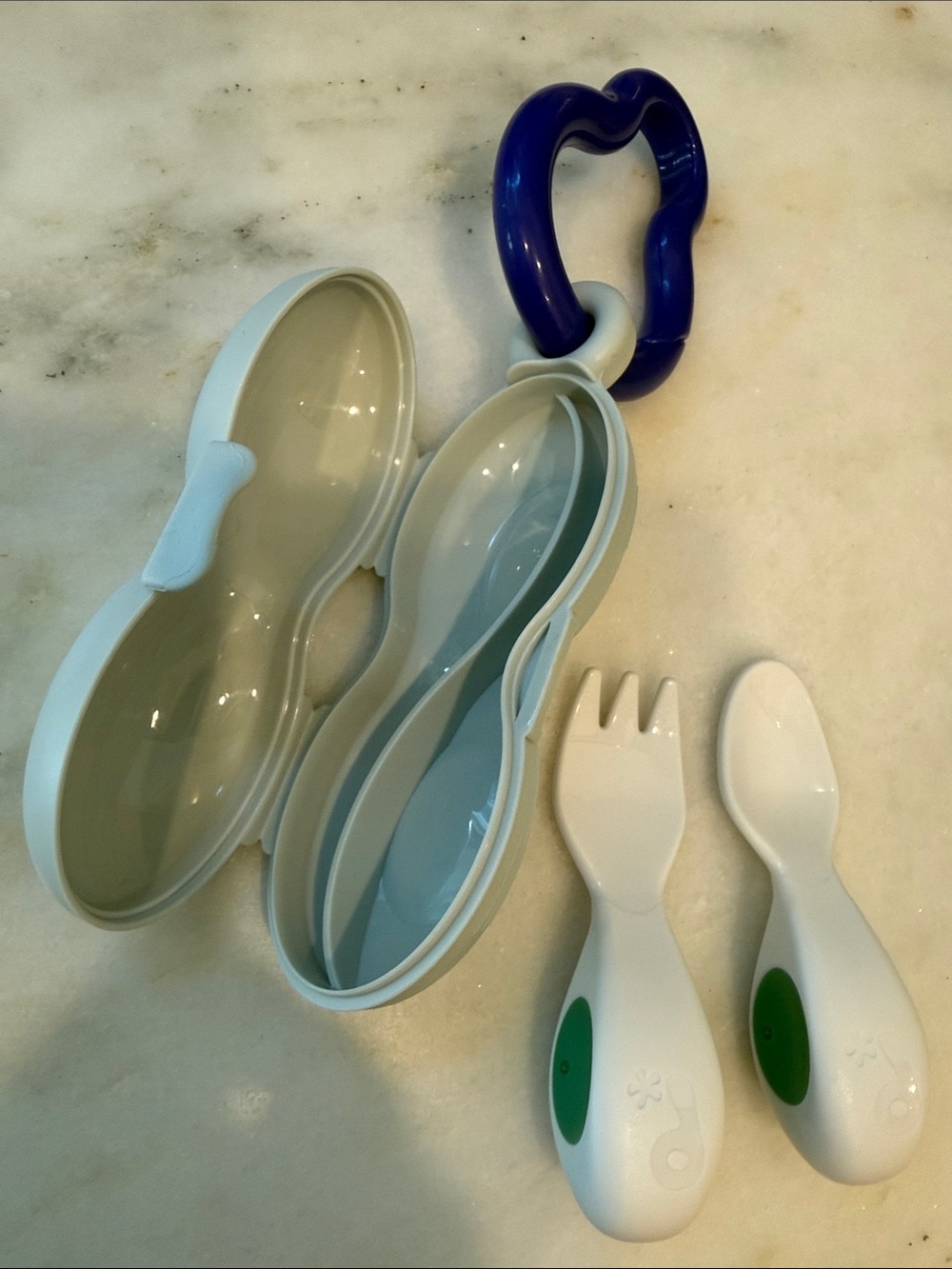 Doddl Baby Feeding Spoon & Fork Set with Travel Case
